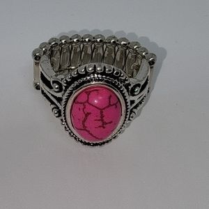 Pink stone ring